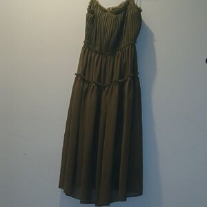 Banana Republic Forest Green Maxi Dress